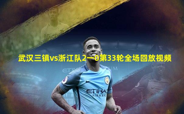 武汉三镇vs浙江队2一0第33轮全场回放视频